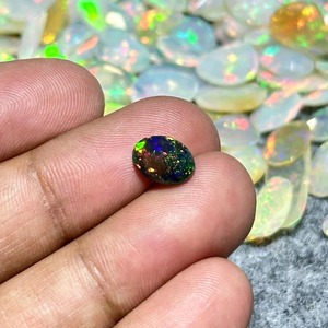 Natural Ethiopian <b>Opal</b> Gemstone Smoked Black <b>Opal</b> Birthstone Black <b>Opal</b> Faceted Cut Stone Loose Oval Cut Jewelry - Product Image 4