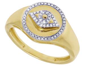 Premium 10K Yellow <b>Gold</b> Rectangular Cluster <b>Ring</b> with Lab Grown Diamonds Hip Hop Luxury Jewelry for <b>Men</b> Party - Product Image 3