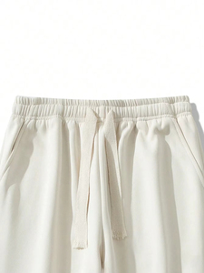 Pantalon de survêtement épais et ample pour homme, taille haute, décontracté, pour l'hiver, avec logo personnalisé brodé, en molleton - Product Image 2