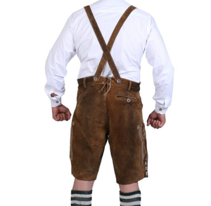 Authentique style bavarois traditionnel Trachten Short Lederhosen pour homme Produit en cuir véritable marron - Product Image 6