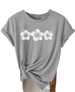 Camiseta de mujer de verano de manga corta con estampado de plumas, diseño de pájaro, moda femenina - Product Image 3