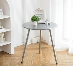 Table Petite Ronde: Tables d'appoint modernes en argent pour salon Table basse pour chambre à coucher Mini Table circulaire Support pour plantes Petit espace - Product Image 3