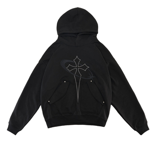 Tendance Produit Pull À Capuche Et Sweat Thermique 100% Coton Lavage À L'acide Surdimensionné Strass Boxy Hoodies Pour Hommes - Product Image 5