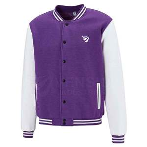 Veste Letterman de baseball en coton pour hommes, veste à col montant léger, nouveau design, logo personnalisé, décoration hivernale à motifs, vente en gros personnalisée - Product Image 2