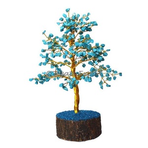 Arbre en perles de Turquoise naturel pour la décoration de l'arbre: arbre en pierres précieuses: décoration intérieure pour noël achetez de l'agate navazaise - Product Image 3