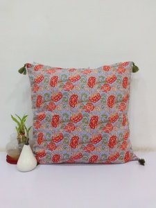 100% bông hoa sen nhỏ màu vàng in thân thiện với môi trường tùy chỉnh đệm Bìa phía trước trở lại buti gối trường hợp tùy chỉnh - Product Image 3