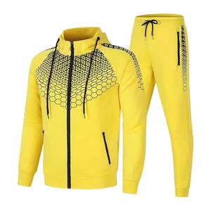 Ensemble de survêtement de sport pour homme à manches longues, léger, athlétique, pour la course à pied, la salle de sport, l'entraînement physique et imprimé sur mesure - Product Image 1