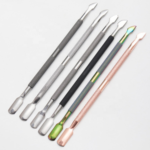 Poussoir à cuticules à Double extrémité en acier inoxydable avec nettoyant pour ongles pour manucure pédicure outils professionnels de soin des ongles - Product Image 5