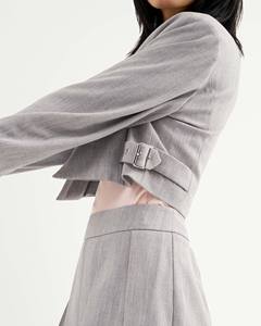 High Quality <b>Women's</b> Regular Short Velour Anti-Wrinkle <b>Skirts</b> <b>Suits</b> Blazer Solid Formal by Routine Vietnam - Product Image 6