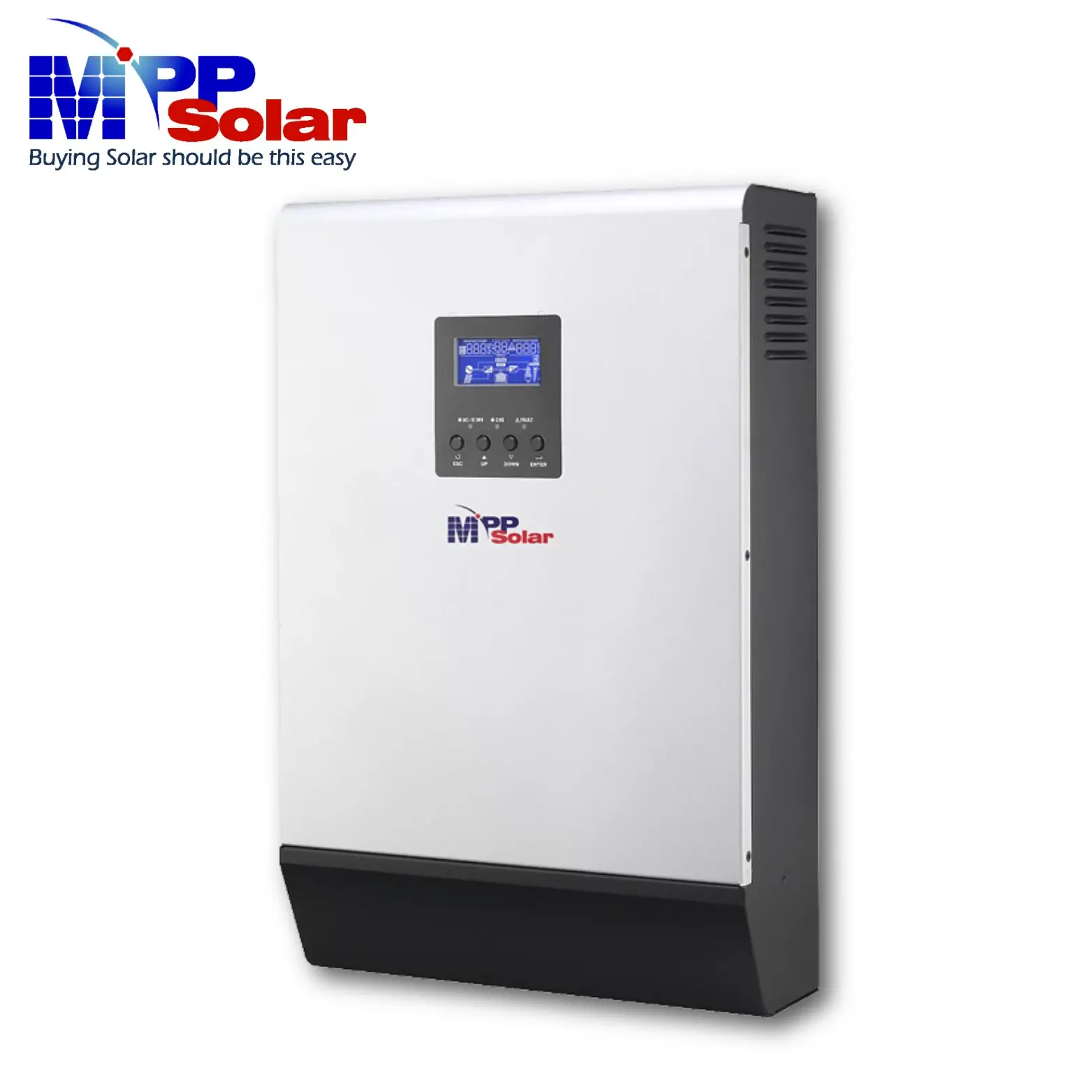 Inverter tenaga surya PIP3048LV-MK, inverter tenaga surya gelombang sinus murni 80A MPPT pengisi daya 0 waktu transfer 3000w 48v 120v