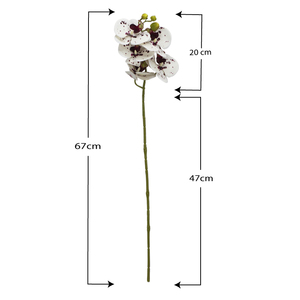 Realistiche 3 orchidee artificiali in bianco nero Pink-67cm fiori in tessuto per decorazioni - Product Image 2