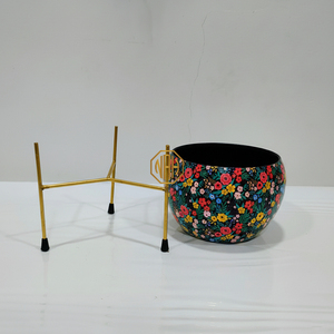 Maceta Decorativa de Hierro Esmaltado para Mesa, Centro de Mesa Impreso para Hogar, Jardín, Balcón, Bodas, Hotel, Exportador de la India, Venta al por Mayor - Product Image 2