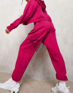 ชุดวอร์มปักลายตามสั่งจากโรงงาน เสื้อฮู้ดผ้าฟลีซและกางเกงจ็อกเกอร์ ชุดเซ็ต 2 ชิ้น ไซส์ใหญ่พิเศษ ชุดสูทผู้หญิง - Product Image 6