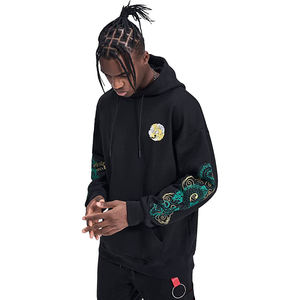 Sweats à capuche d'impression bouffante de vente directe d'usine nouveauté vêtements d'extérieur sweats à capuche d'impression bouffante de couleur unie - Product Image 6