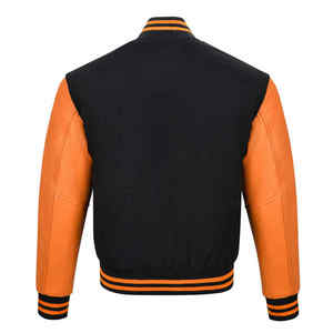 Chaqueta de béisbol de lana personalizada de estilo universitario de Pakistán con parche de logotipo uniforme de Equipo de Servicio OEM para hombres - Product Image 6