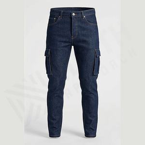 Jeans droits pour homme en denim de coton de haute qualité, non lavé, brut, à lisière, couleur personnalisée, collection hiver-automne - Product Image 1