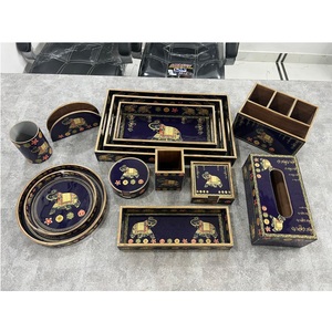 Bandeja para servir de madera dura de la mejor calidad con diseño de base profunda para servicio de habitaciones y presentación de mesa para venta de exportación - Product Image 5