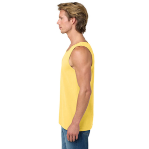 Private Label Men's Tank Tops Gym Sleeveless Cotton Solid Colors Best Quality Fabric Mens Exercise <b>Vest</b> With Sporty Style - Product Image 6