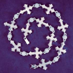 Chaîne à maillons personnalisée pour homme en argent sterling 925, sertie de moissanite VVS, style Hip Hop, passe le test du diamant - Product Image 3