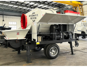 Mezclador de hormigón de motor diésel duradero móvil de alta eficiencia con bomba para construcción de edificios - Product Image 4
