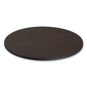 Alera ALETTRD36EW 35.5 In. Espresso/<b>Walnut</b> Round Reversible Melamine <b>Table</b> Top Contemporary Design - Product Image 3