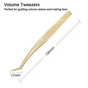 Pince à épiler d'extension de cils de volume à pointe en fibre de logo personnalisé Pince à cils de marque privée avec caractéristiques de haute visibilité - Product Image 6