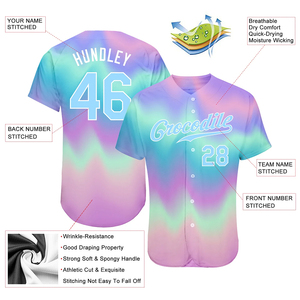 Camiseta de Béisbol al por Mayor, 100% Poliéster, Ropa de Entrenamiento, Camisetas de Béisbol con Cierre de Botones, Diseño Personalizado - Product Image 4