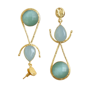 Pendientes Colgantes de Latón de Moda, Exportación de Piedras Semipreciosas Naturales, Latón Chapado en Rodio, Estilo Moderno, Listos para Enviar - Product Image 4
