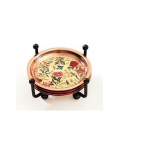 Dessous de verre en cuivre de qualité supérieure, forme carrée et ronde personnalisée avec support fait à la main pour Offre Spéciale - Product Image 5