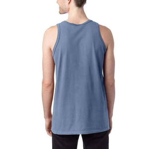 Sin mangas OEM personalizado gimnasio Fitness camisetas sin mangas para hombres ropa de talla grande algodón transpirable High Street estilo cuello redondo Camiseta sin mangas - Product Image 6