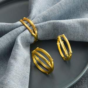 Luxury Antique Design Metal Napkin Rings <b>Pattern</b> Wedding Christmas Party Table Accessory Kitchen Accessories <b>Paper</b> Napkin Holder - Product Image 6