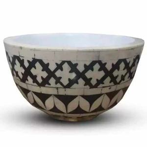 Traditional Eco-Friendly Bone Inlay Bowl for Eid and Ramadan Special Occasions Serving Dates and Iftar <b>Treats</b> - Product Image 4