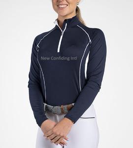 Top ecuestre personalizado de manga larga para montar a caballo, medias cremalleras, alta calidad, Unisex, venta al por mayor - Product Image 3