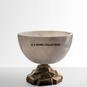 Nordic Style Round Shape <b>Enamel</b> Coated Aluminium Metal Decorative Bowl Set of 3 With <b>Tray</b> Customize Size For Food Serving - Product Image 5