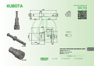 Cilindro de émbolo marino de alta precisión FEPM de Taiwán para KUBOTA EP84 ER600 ER700 ER900 ER1400 ET ET110 - Product Image 6