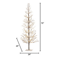 Arbre de Noël en métal à éclairage LED de couleur or avec finition naturelle Idéal pour une utilisation intérieure et une décoration festive