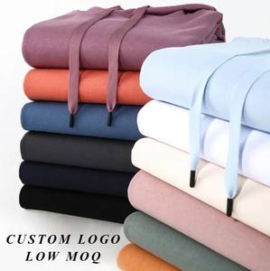 Vente en gros de sweats à capuche en éponge française de couleur unie avec logo personnalisé pour hommes et femmes survêtement d'automne numérique d'hiver lourd - Product Image 3