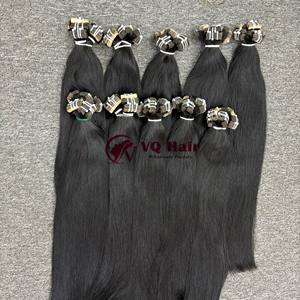 Extensions de cheveux naturels vierges vietnamiens lisses à la kératine, pointes pleines, haute qualité, 100 % cuticules alignées, double trame machine, toutes longueurs - Product Image 4