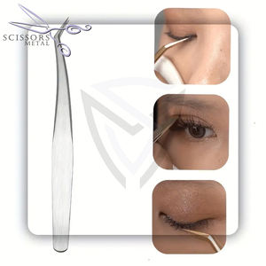 Nouvelles pinces à épiler de précision en acier inoxydable de qualité chirurgicale, durables, avec poignée diamantée, pour extensions de cils, emballage personnalisé écologique - Product Image 3
