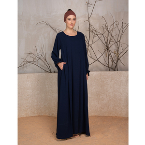 2025 prière Abaya ensemble Polyester CYK Crickle tissu Khimar femmes vêtements islamiques en gros 2 pièces robe musulmane - Product Image 1