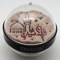 Globe de sable en acrylique cristallin écologique unique, figurine souvenir de style égyptien, sérigraphié avec un motif du Burj Khalifa