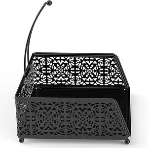 Modern Decorative <b>Black</b> Handcrafted Metal Napkin Holder Wedding Party At Lowest Price - Product Image 3