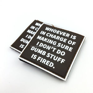 Patch professionnel Logo personnalisé Badges en PVC souple en caoutchouc personnalisé nouveau Style Badges en caoutchouc de Silicone tissu sergé - Product Image 2