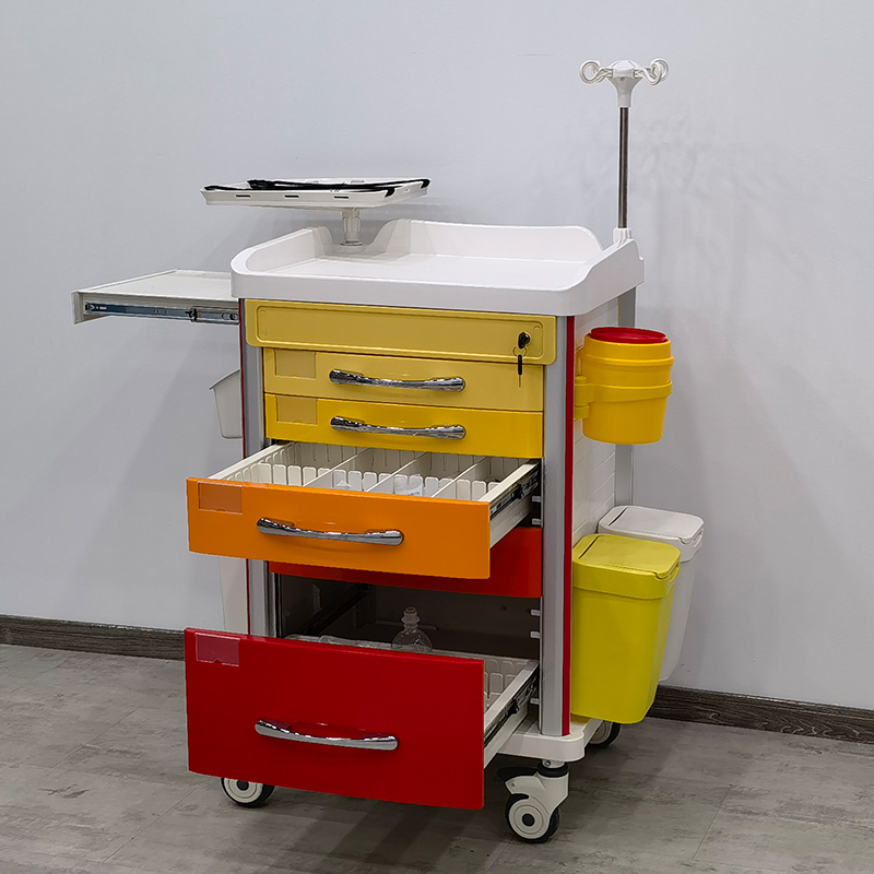 MN-MEGA   Customized Multi Function Emergency Medical Trolley Hospital with Drawers