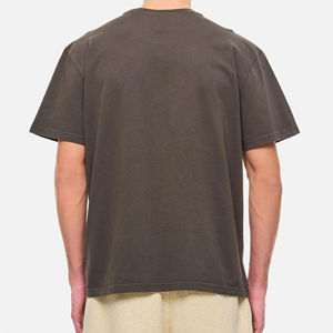 Camisetas Personalizadas de Felpa Francesa 100% Algodón, Camisetas Bordadas con Hombros Caídos y Pedrería, Camisetas Bordadas Cortas para Hombre - Product Image 2