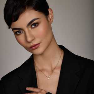 จี้เพชรทรงมาร์คีส์ประดับดอกไม้ ทอง 18K ชุบโรเดียม - ทันสมัยและมีสไตล์ - Product Image 3