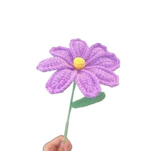 Fleur de Gesang au crochet finie, tissée à la main avec des fleurs artificielles, cadeau pour la Saint-Valentin, la fête des enseignants, décoration de la maison - Product Image 5