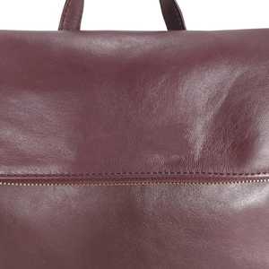 กระเป๋าเป้สะพายหลังขนาดเล็กหนังวัวมีฝาปิดทำด้วยมือเนื้อนิ่มและอ่อนนุ่มลายธรรมชาติทำด้วยมือคุณภาพสูงสไตล์วินเทจผู้จัดจำหน่ายชั้นนำของอินเดีย - Product Image 6