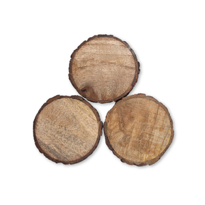Sous-verres en bois décoratifs, 6 pièces, forme carrée, couleur bois naturel, faits à la main, écologiques, style campagnard, pour la maison - Product Image 5