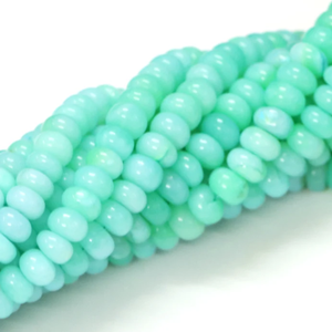 Cuentas Redondas de Ópalo Verde Peruano: Piedra Preciosa Lisa AAA, 7-10 mm - Product Image 5
